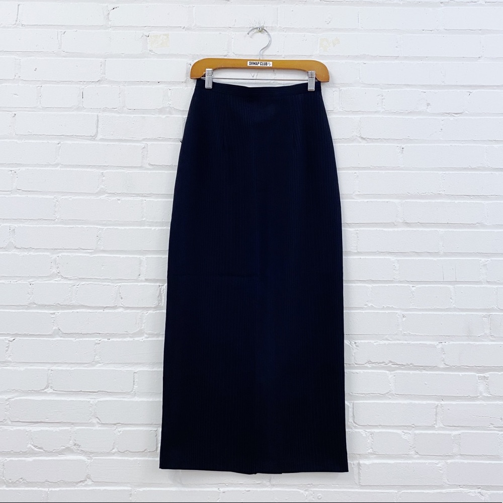 LIMITE vintage full skirt pinstriped black